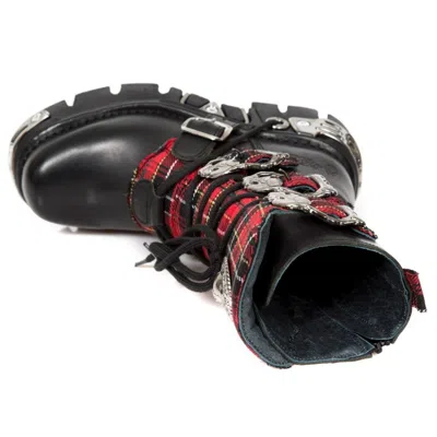 Pre-owned New Rock Newrock M.391t S1 Red & Black - Rock Boots - Unisex
