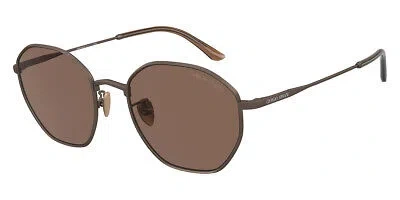 Pre-owned Giorgio Armani Ar6150 Sunglasses Matte Bronze / Dark Brown 100% Authentic