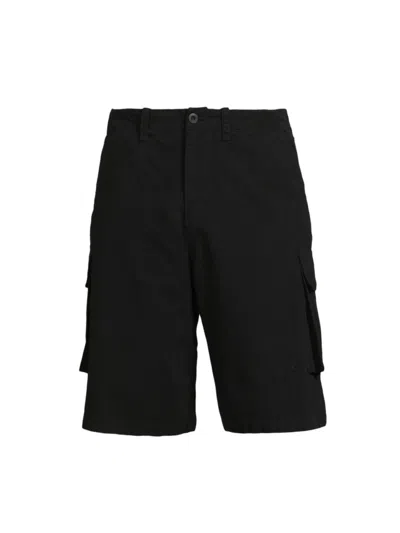 Shop Our Legacy Men's Mount Cotton Cargo Shorts In Black Canvas