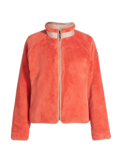 Shop Moncler Women's Grenoble Down Reversible Zip-up Jacket In Orange