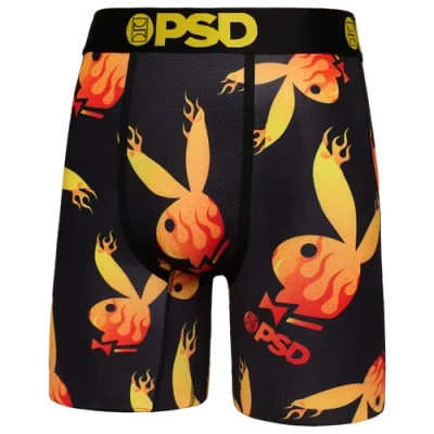 Shop Psd Mens  Playboy Flames Underwear In Orange/black