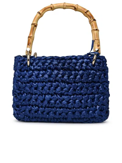 Shop Chica Blue Raffia Meteor Bag