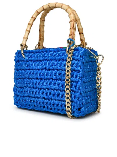 Shop Chica Light Blue Raffia Meteor Bag