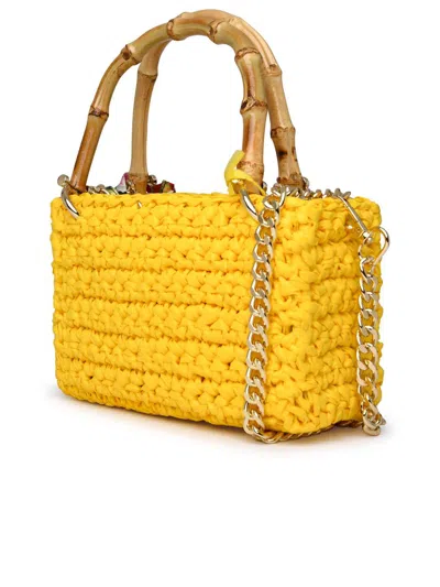 Shop Chica Yellow Raffia Meteor Bag
