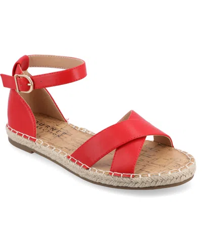Journee Collection Womens Lyddia Heeled Sandals In Red