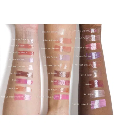 Shop Rinna Beauty Larger Than Life All That Glitters Lip Plumping Gloss, 0.14 Oz. In Creamy Dreamy (sheer Silver)