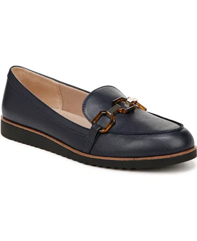 Lifestride Zee 3 Slip On Loafers In Black Faux Leather