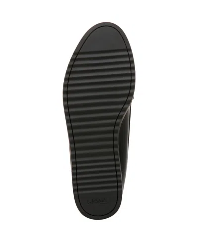 Lifestride Zee 3 Slip On Loafers In Black Faux Leather