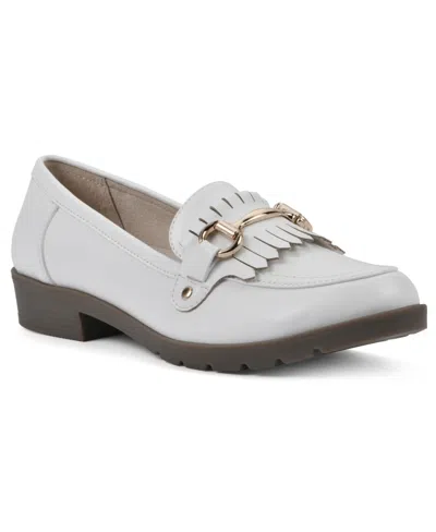 Shop Cliffs By White Mountain Women's Galeena Chain Detail Flat In White Smooth