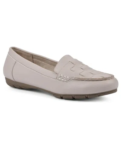 Shop Cliffs By White Mountain Women's Giver Moc Comfort Loafer In Taupe Tumbled Smooth