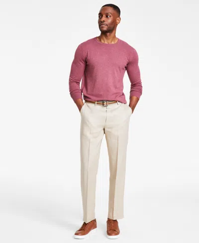 Shop Nautica Men's Modern-fit Linen Dress Pants In Tan