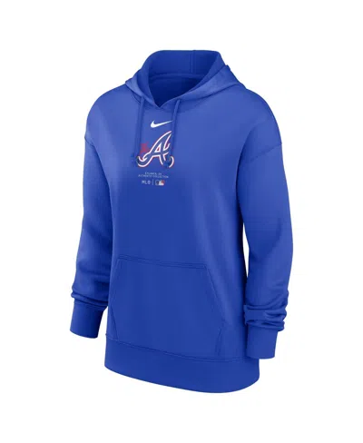 Shop Nike Women's  Royal Atlanta Braves City Connect Practice Performance Pullover Hoodie
