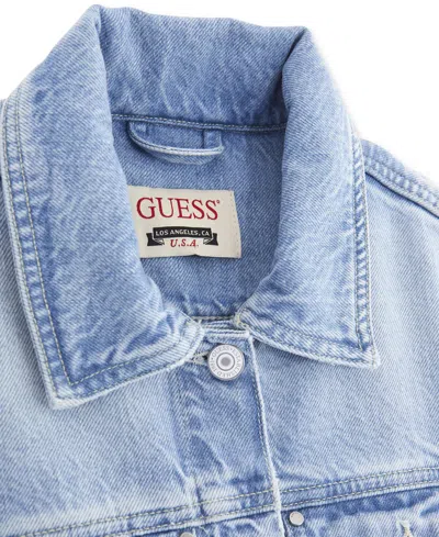 Shop Guess Women's Doria Button Front Denim Jacket In The Seaside