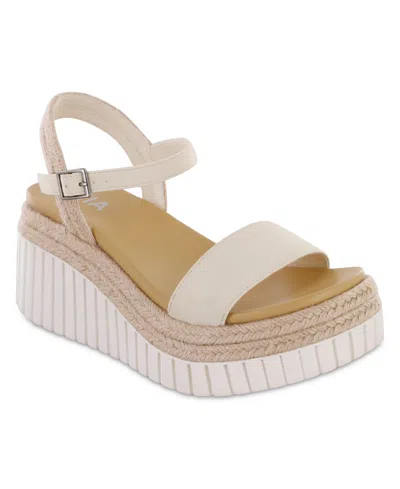 Shop Mia Women's Zalia Wedge Sandals In Seashell