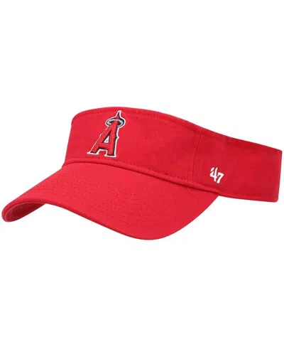 Shop 47 Brand Men's ' Red Los Angeles Angels Clean Up Logo Visor