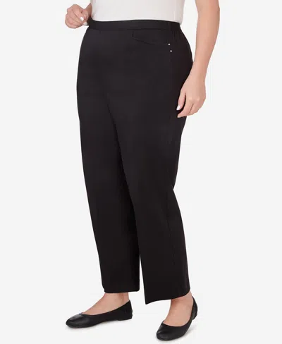 Shop Alfred Dunner Plus Size Opposites Attract Average Length Sateen Pant In Black