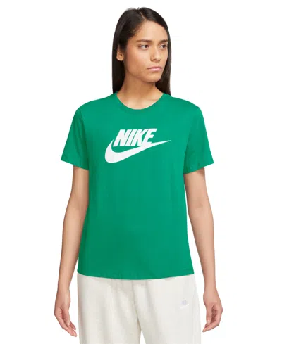 Shop Nike Sportswear Women's Essentials Logo T-shirt In Stadium Green