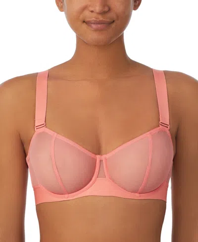 Shop Dkny Sheers Strapless Mesh Bra Dk4939 In Shell Pink