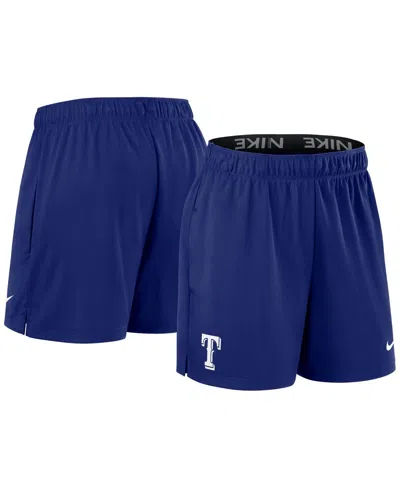 Shop Nike Women's  Royal Texas Rangers Authentic Collection Knit Shorts