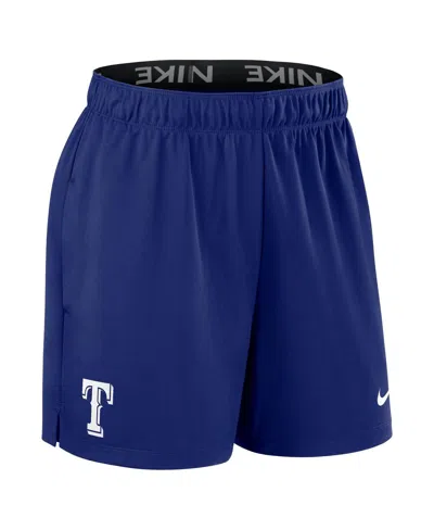 Nike Texas Rangers Authentic Collection Practice  Women's Dri-fit Mlb Shorts In Royal