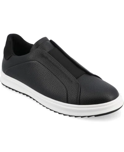 Shop Vance Co. Men's Matteo Tru Comfort Foam Slip-on Sneakers In Black