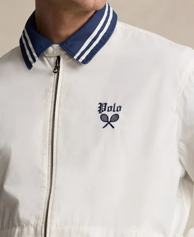 Shop Polo Ralph Lauren Men's Bayport Embroidered Poplin Jacket In Deckwash White