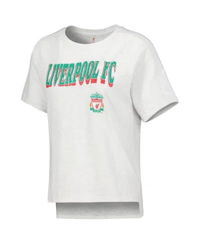 Shop Concepts Sport Women's  White Distressed Liverpool Resurgence T-shirt