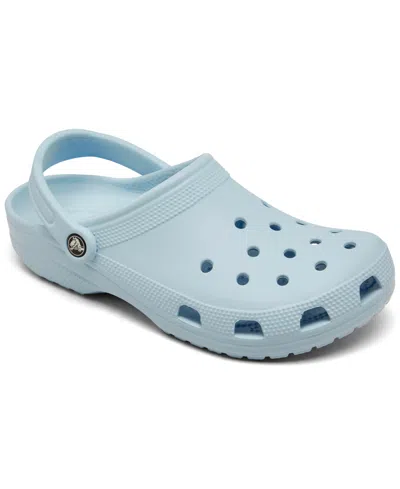 Shop Crocs Men's And Women's Classic Clogs From Finish Line In Blue Calcite