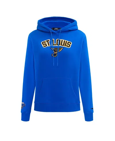 Shop Pro Standard Women's  Blue St. Louis Blues Classic Chenille Pullover Hoodie