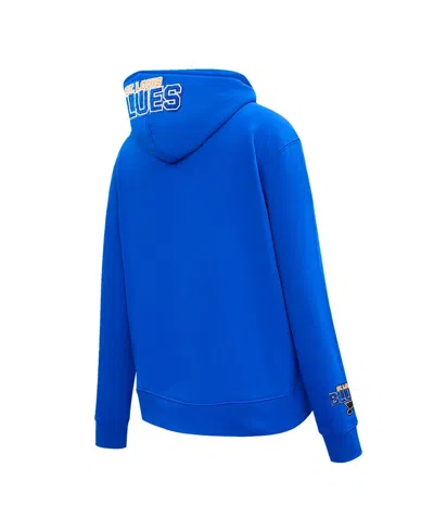 Shop Pro Standard Women's  Blue St. Louis Blues Classic Chenille Pullover Hoodie