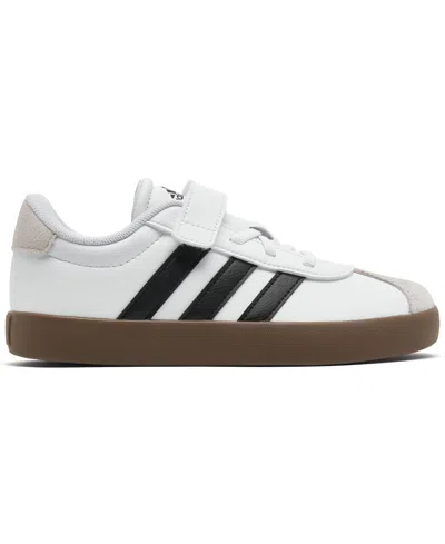 Shop Adidas Originals Little Kids Vl Court 3.0 Fastening Strap Casual Sneakers From Finish Line In White,black