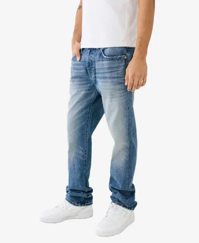 Shop True Religion Men's Ricky Flap Raw Edge Logo Straight Jean In Blue