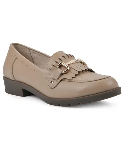 Shop Cliffs By White Mountain Women's Galeena Chain Detail Flat In Natural Smooth