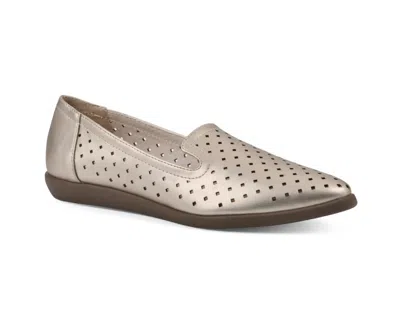 Shop Cliffs By White Mountain Women's Melodic Comfort Flat In Platino Metallic Smooth