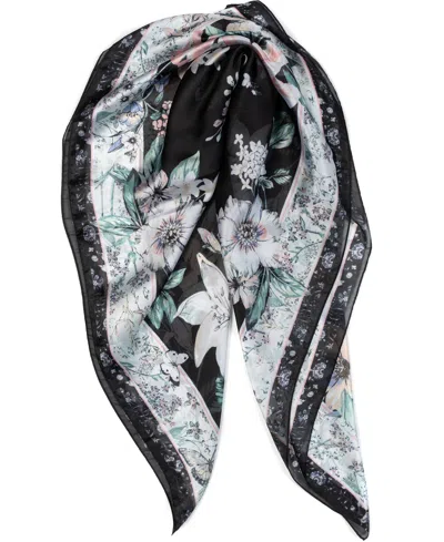 Shop Vince Camuto Women's Lily Floral Square Scarf In White Multi