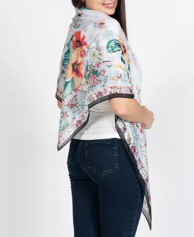 Vince Camuto Women's Lily Floral Square Scarf In White Multi