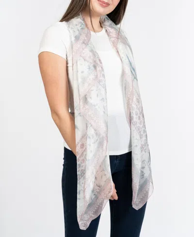 Shop Vince Camuto Women's Birdy Floral Printed Square Scarf In Ivory Neutral