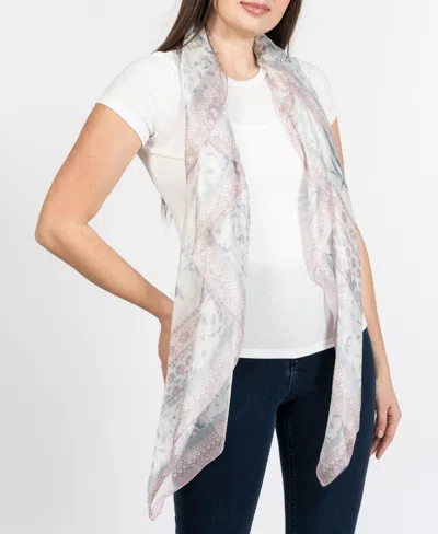 Shop Vince Camuto Women's Birdy Floral Printed Square Scarf In Ivory Neutral