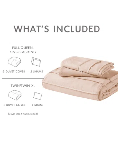510 Design Porter Washed Pleated 3-pc. Duvet Cover Set, King In Blush