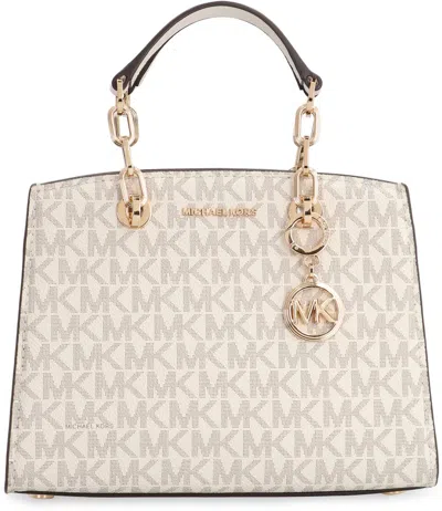 Shop Michael Michael Kors Monogram Pattern Tote Bag In White