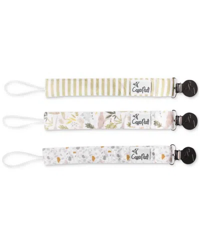 Copper Pearl Baby Binky Clip Set, Pack Of 3 In Rex