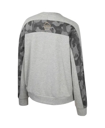 Colosseum Heather Gray Clemson Tigers Oht Military Appreciation Flag Rank Dolman Pullover Sweatshirt In Heather Gray