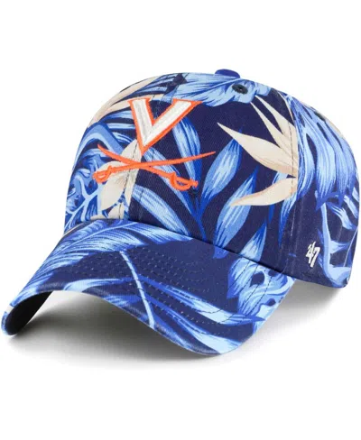 Shop 47 Brand Men's ' Navy Virginia Cavaliers Tropicalia Clean Up Adjustable Hat