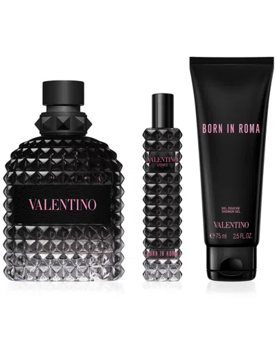 Shop Valentino Men's 3-pc. Uomo Born In Roma Eau De Toilette Gift Set In No Color