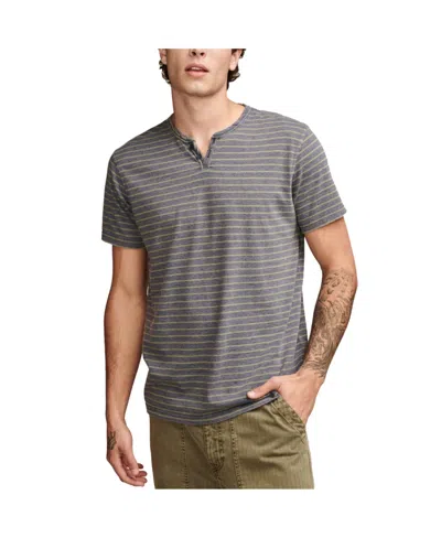 Shop Lucky Brand Men's Venice Burnout Stripe Notch Neck T-shirt In Multi