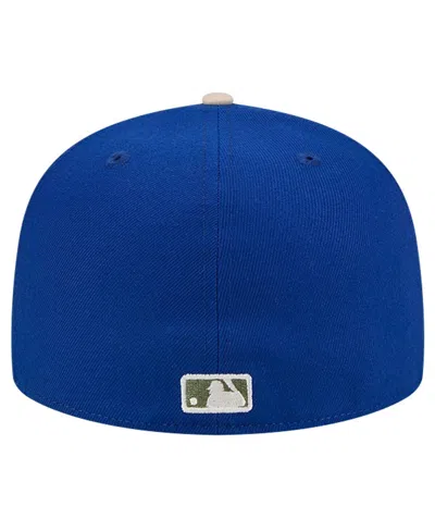 New Era Men's  Royal Chicago Cubs Canvas A-frame 59fifty Fitted Hat In Royal