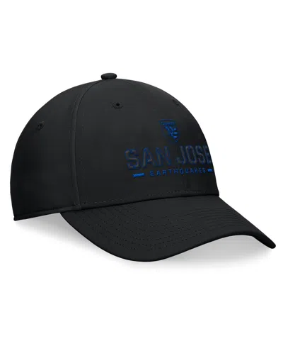 Shop Fanatics Men's  Black San Jose Earthquakes Stealth Flex Hat