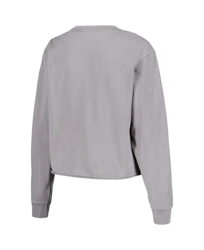 The Wild Collective Gray Phoenix Suns Band Cropped Long Sleeve T-shirt In Gray