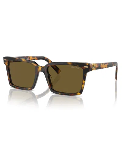 Shop Miu Miu Women's Sunglasses, Mu 13zs In Honey Havana