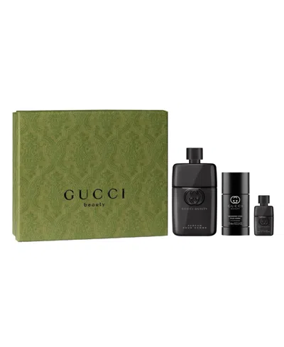 Shop Gucci Men's 3-pc. Guilty Parfum Gift Set In No Color